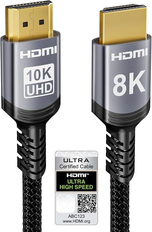 10K 8K 4K HDMI 2.1 Kabel 1Meter Zertifiziert 48Gbps High Speed