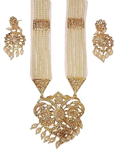 tazs trendy amazing zeal store hyderabadi jewellery white non precious metal mumtaz rani haar long haram for women