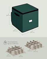 SONGMICS Christmas Decoration Storage Box 64 Slots 7.6 cm Green RFB036C01 view 5