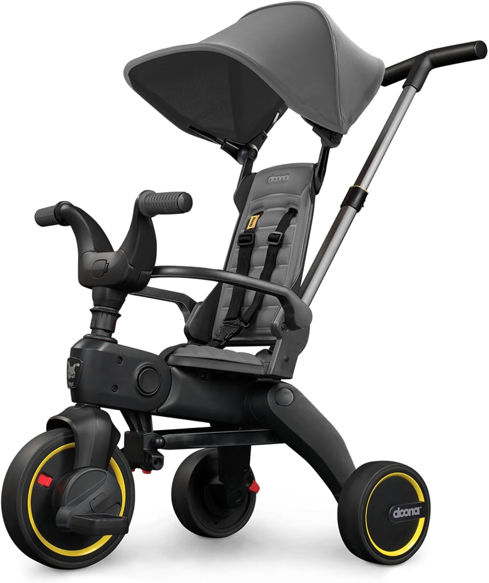 Doona Liki Baby Trike S1 Premium Foldable Toddler Tricycle Grey 10 Months to 3