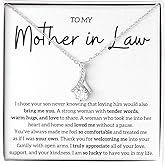 LEONADORA To My Mother in Law Necklace, Personalized Gifts from Daughter in Law, Mothers Day Gifts For Boyfriends Mom From Girlfriend, Best Christmas Birthday Present Idea