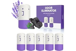 CLEAN-N-FRESH Shoe Deodorizer Balls for Sneaker, 6 Pack, Lavender Essential Oil, Natural Bamboo Charcoal & Tea Polyphenols, Odor Eliminator for Shoes, Long Lasting Shoe Freshener Twist Ball