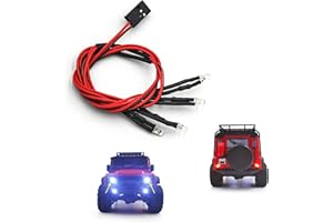 Zolikar RC LED White Front Light and Red Rear Light Taillight Set for TRX4M Upgrades 1/18 Scale RC Crawler Car Accessories