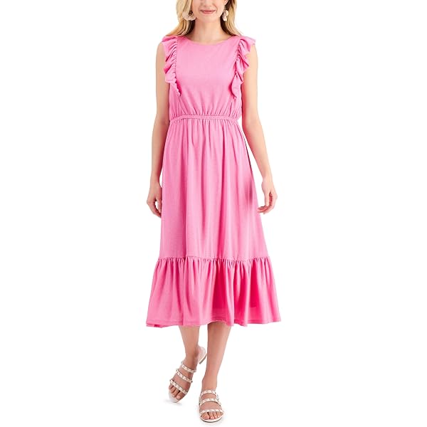 Ramy Brook Women's Ila High Neck Midi Dress, Pink Orchid, X-Small at Amazon  Women's Clothing store