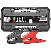 LOKITHOR J400 2000A 12V Portable Lithium Jump Starter, Car Battery Booster Pack, USB-C Powerbank Charger, and Jumper Cables for Upto 8.0-Liter Gas and 6.0-Liter Diesel Engines