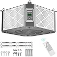 Abestorm 360 Degree Intake Air Filtration System Woodworking, 1350CFM Hanging Air Filter, Shop Dust Collector for Woodworking, Garage WorkShop, Built-in Ionizer, MERV-11 filter, DecDust 1350IG