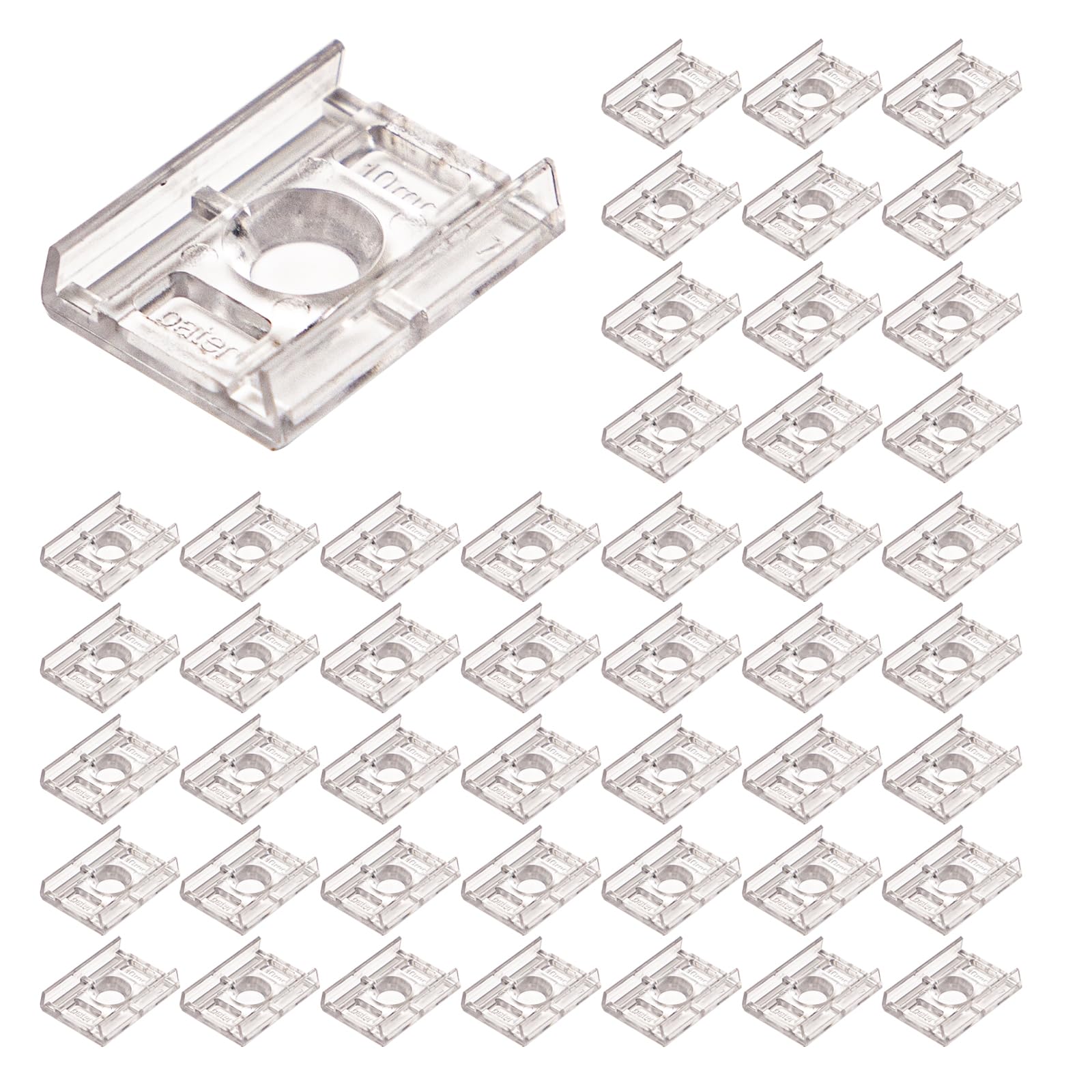 Bofanze Pack of 200 10mm LED Strip Mounting Bracket Clips Neon Strip Light Clips Accessories Neon LED Strip Light Clips Light Strip Mounting Clips with 200 Screws for 10mm Width LED Light Strips