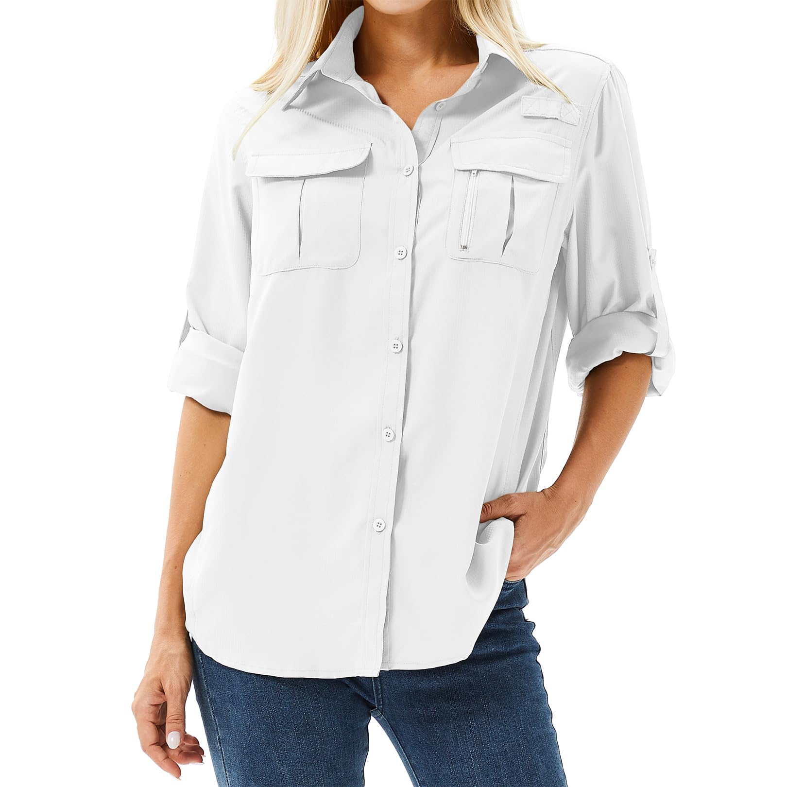 Anteef Women's Safari Shirts Long Sleeve Hiking
