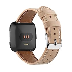 BOTNUW Leather Bands Compatible with Fitbit Versa 2