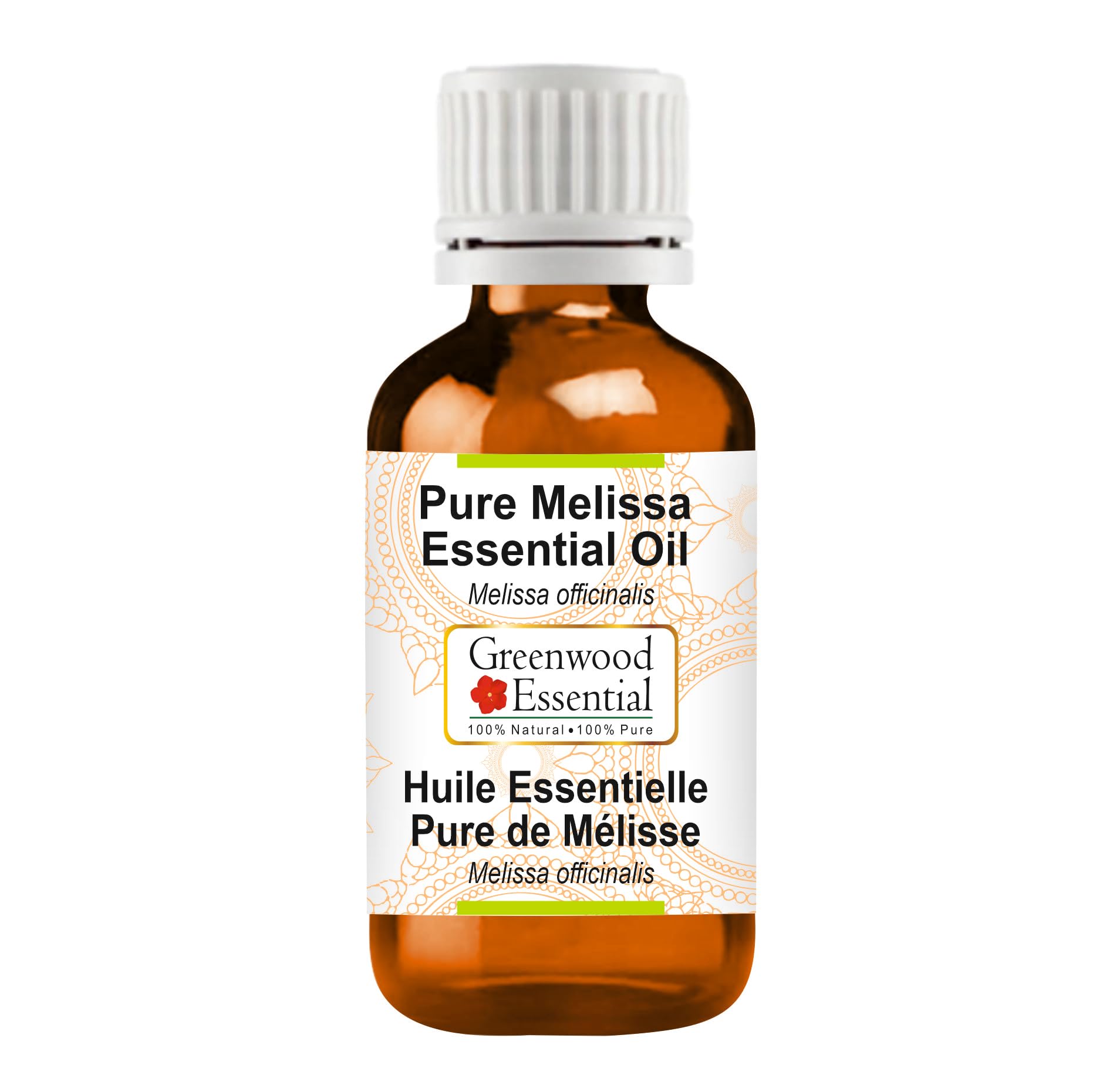 Greenwood Essential Pure Melissa Essential Oil (Melissa officinalis) Steam Distilled Natural Therapeutic Grade 30ml (1 oz)