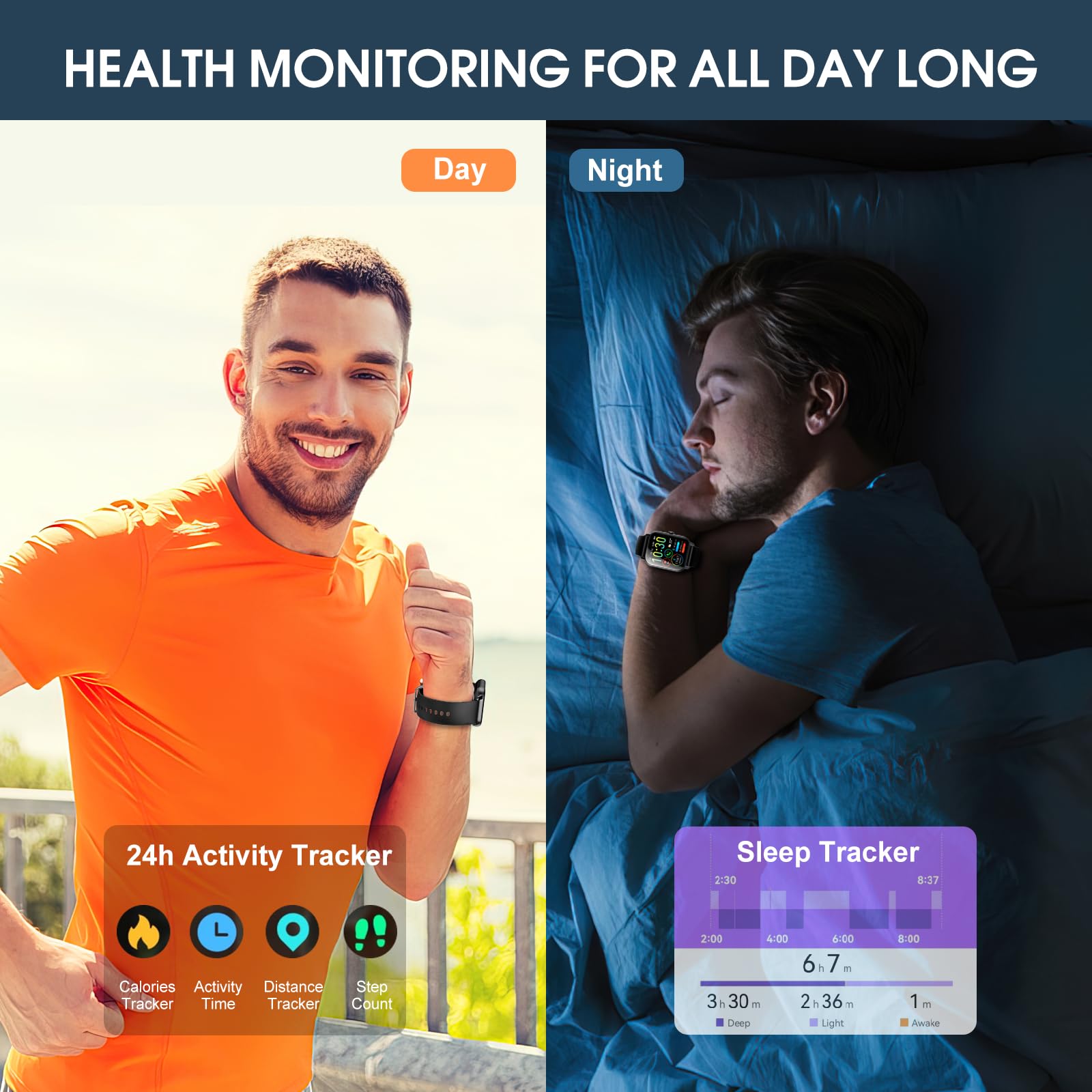 Ddidbi Smart Fitness Watch for Men Women(Answer/Make Calls), 1.85