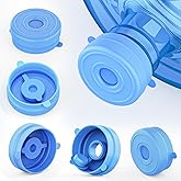 Myvision Reusable 3-5 Gallon Water Jug Caps, Secure Cap for Water Dispenser,No Spill Silicone Replacement Cap,Suitable for bottle mouths with diameters ranging from 1.89 to 2.16 inches (5)
