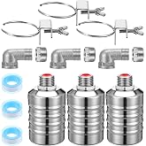 3 Pack Float Valve 1/2" to 3/4'' Auto Shut off Water Level Control Valve | 304 Stainless Steel Tanks Float Valve,Fully Automatic Water Level Controller,for Water Tank,Pool, Livestock Troughs,Garden