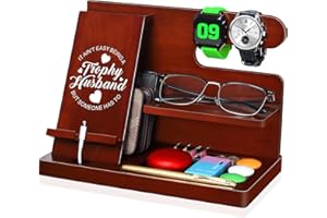 WILLUCK Gifts for Husband Him on Valentines Day - Husband Gifts, Wood Phone Docking Station - Husband Gifts from Wife, Husband Birthday Gift Ideas - Anniversary Fathers Day Christmas Ideal Gifts for Him Men