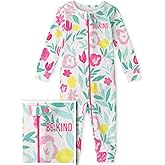 The Children's Place baby-girls And Toddler Snug Fit 100% Cotton Short Sleeve Zip-front One Piece Footless Pajama