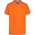 Tommy Hilfiger Boys' Short Sleeve Pique Ivy Polo Shirt, Button Closure, Soft & Comfortable