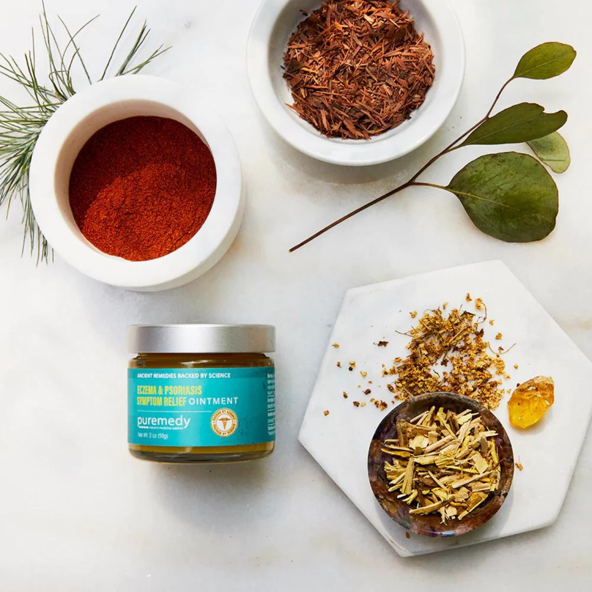 Puremedy Eczema & Psoriasis Relief Ointment Homeopathic All Natural Salve Soothes and Relives Symptoms of Dry Itchy Flaky Scratchy or Weepy Skin - 2 oz Jar