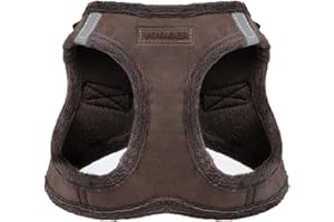 Voyager Step-In Plush Dog Harness – Soft Plush, Step In Vest Harness for Small and Medium Dogs by Best Pet Supplies - Harness (Chocolate Suede), L (Chest: 18 - 20.5")