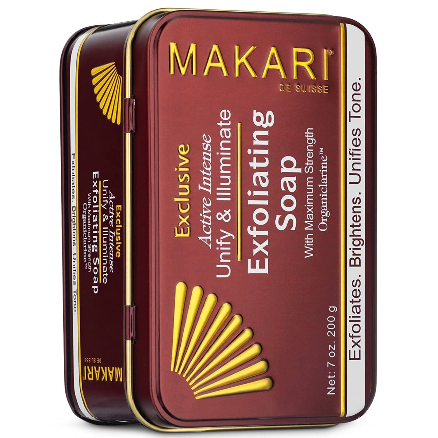 MAKARI Exclusive 3 Piece Skincare Gift Set - Exfoliating Soap, Body Milk & Face Cream Formulated with Organiclarine Ideal for All Skin Types, Botanical Self Care Kit for Women