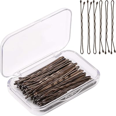 AIEX 50pc Brown Metal Hair Pins Kit 5cm Bobby Pins Secure Hold for Women Girls