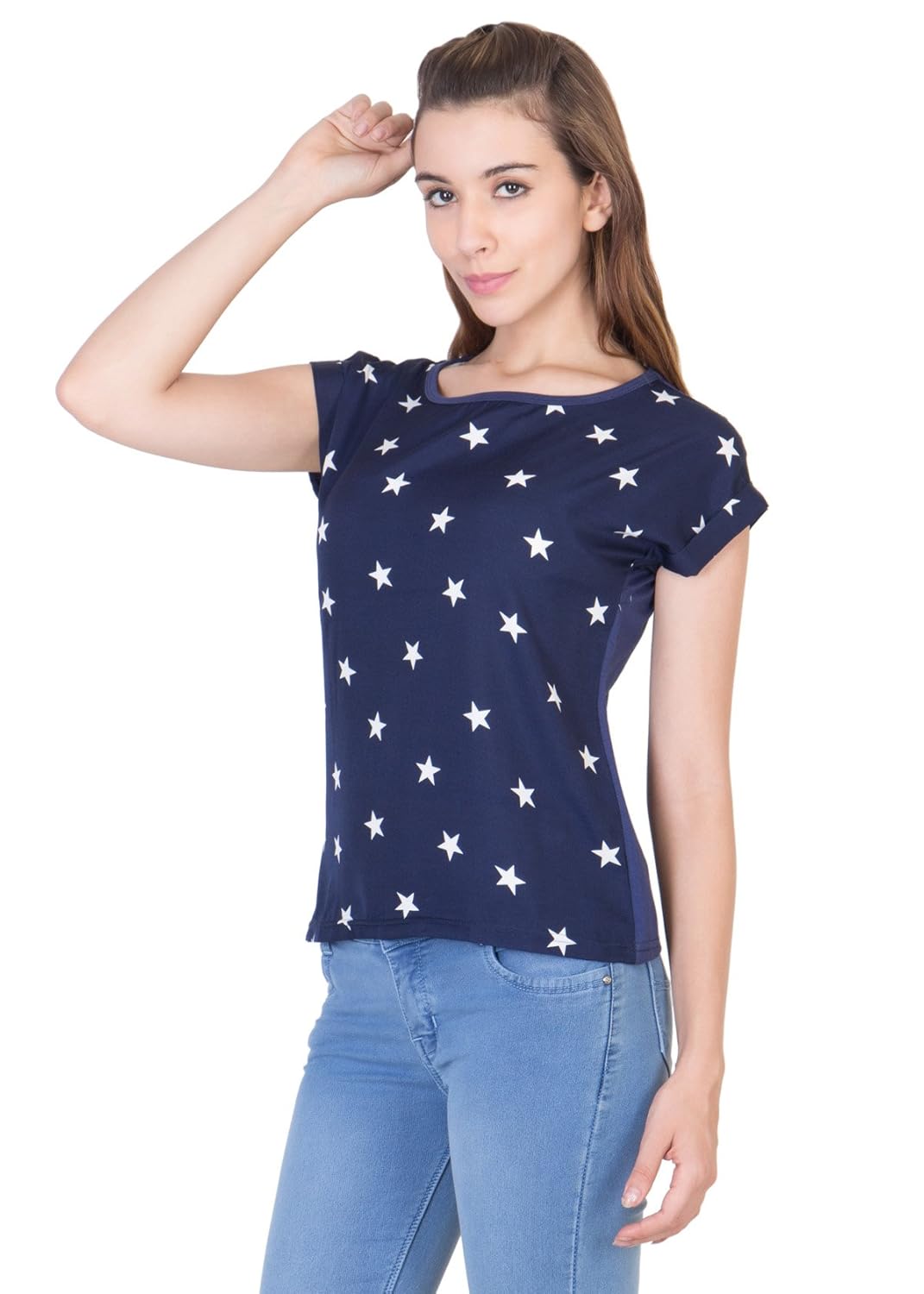 2day women stylish printed crepe top