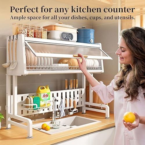 Over The Sink Dish Drying Rack Space-Saving Kitchen Sink Rack
