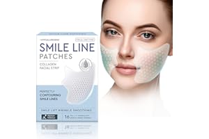 HANASCAR Smile Line Patches, 16 pcs Anti Wrinkle Patches, Silicone Patches for Face, Smooth out Fine Lines, Get a Beautiful Smile