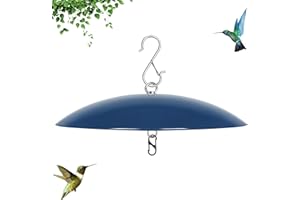 ANDERGI Bird Feeder Dome Guard,Squirrel Baffle for Hanging Feeder,13-Inch Cover for Shepherd's Hook in The Outdoors (Blue), 1 Pack