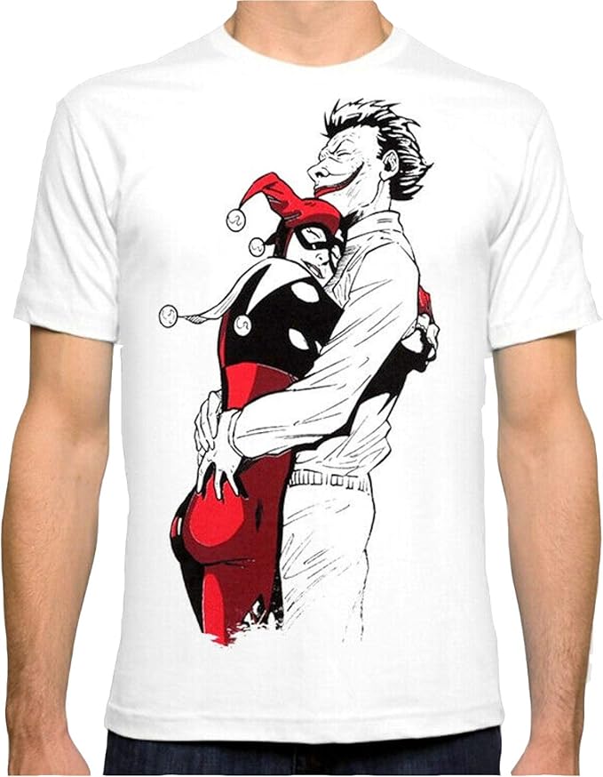 Harley Quinn and Joker TShirt, DC Comics Tee Amazon.co.uk Clothing