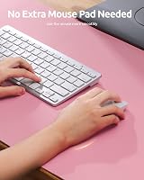 YSAGi Leather Desk Mat Large 60x35 cm Non-Slip Waterproof Pink view 3