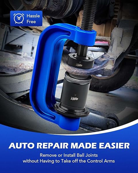 ORION MOTOR TECH BALL JOINT PRESS KIT, HEAVY DUTY BALL JOINT REMOVAL TOOL KIT WITH 4X4 ADAPTERS, FOR MOST 2WD AND 4WD CARS AND LIGHT TRUCKS