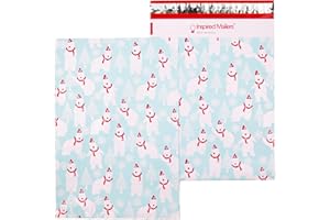 Inspired Mailers - Poly Mailers 10x13-100 Pack - Polar Bears (Blue) - Holiday Poly Mailers - 10x13 Shipping Envelopes - Christmas Packaging Bags