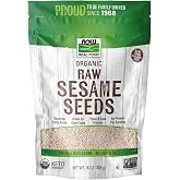 NOW Foods, Certified Organic Sesame Seeds, Source of Protein, Iron and Fatty Acids, Hulled for Great Taste, Certified Non-GMO, 16-Ounce (Packaging May Vary)