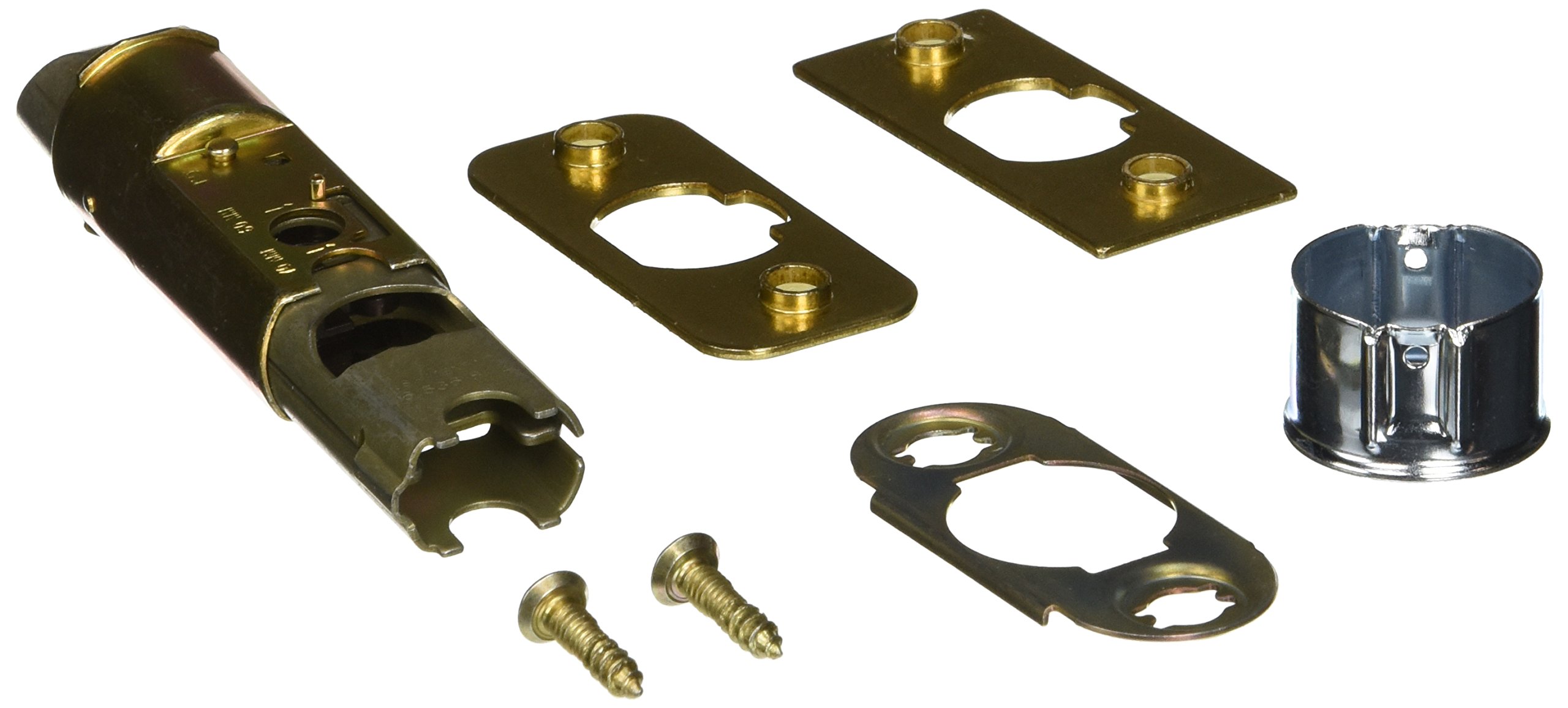 Kwikset 1825-18 6-Way Adjustable Dead Latch, Polished Brass