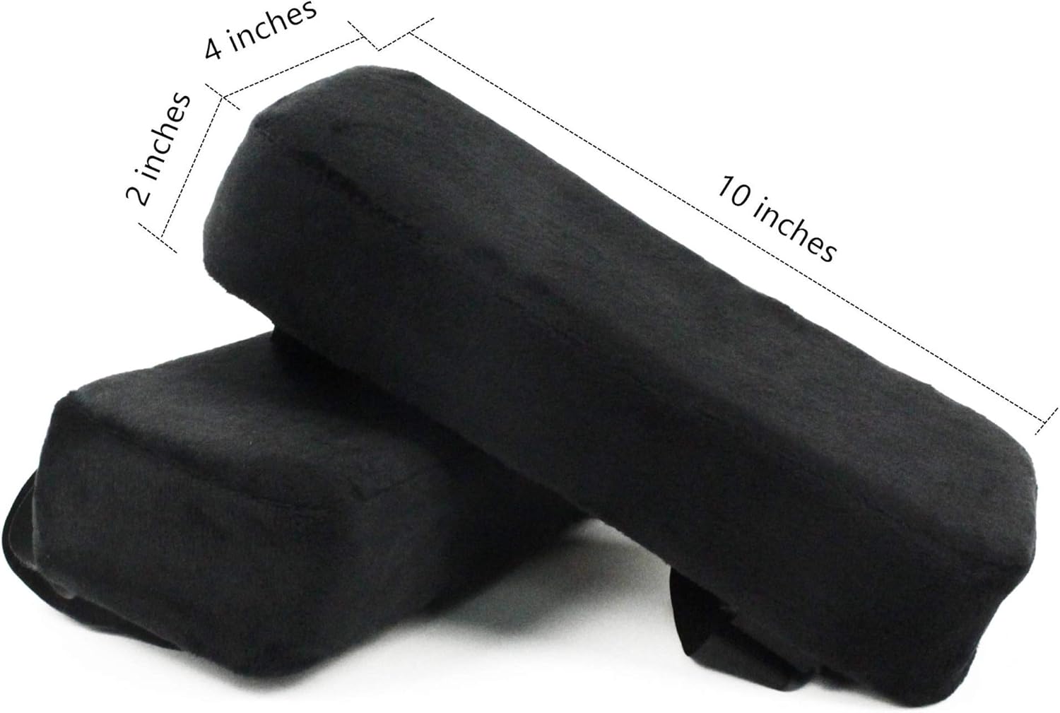 GEMSONO - 2 Ergonomic Memory Foam Chair Armrest Pads | Elbows, Forearms Pressure Relief & Proper Posture, Easy Use, Lightweight & Portable | Antislip, Removable & Adjustable | Pair of 2 : Office Products