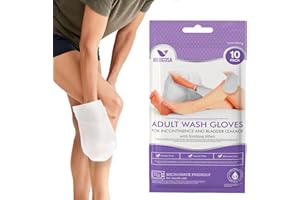 Medcosa Adult Washcloths - Unique Disposable Body Wipes Shaped Like a Glove - Unscented, Premoistened Wet Wipes - Pack of 10 Wash Cloths