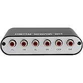 Audio Decoder,5.1 Channel Stereo DTS/AC‑3 Audio Decoder,Digital Optical Coax to Analog Audio Converter,with CEN/FR/FR/SL/SR/S