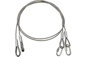 FUYEAR 2PCS Lift Cables 125542 304 Stainless Steel Cable with EZ Spring Clips No Rust, no Breakage,for Gorilla Trailer Gate Lift