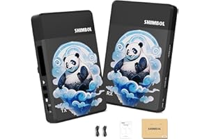 Shimbol Wireless Video Transmission System TP Max,Wireless Image HDMI Transmitter and Receiver 5GHZ 1000ft 1080P HD 0.07S Latency Dual HDMI Ports Aluminum Alloy Shell Fanless Design