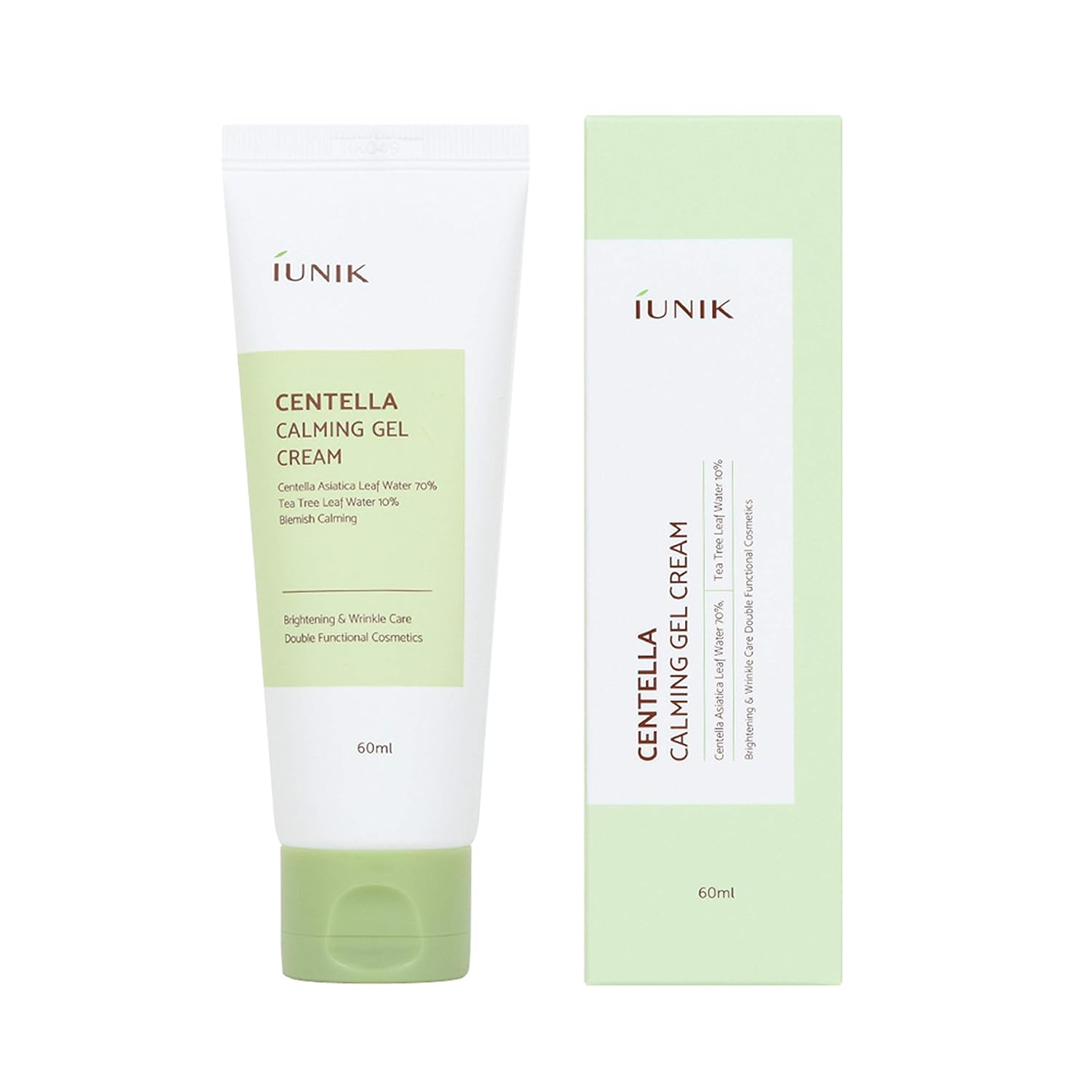 iUNIK Centella Calming Recovery Gel Hydrating Cream 2.02 Fl. Oz. – Anti-Aging, Reduce Wrinkle, Fine Lines Natural with Centella Asiatica & Tea tree extracts – Face Moisturizer for Sensitive & Dry skin: Beauty