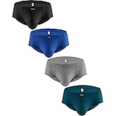 iKingsky Men's Cheeky Bulge Briefs Sexy Brazilian Back Mens Underwear Stretch Seamless Pouch Under Panties