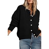 PRETTYGARDEN Long Sleeve Crewneck Button Down Womens Sweaters Spring Open Front Chunky Cardigan Sweaters for Women 2026