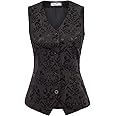 GRACE KARIN Womens Waistcoat Vest Vintage Steampunk Dress Jacquard Jacket