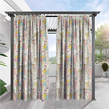 Amazon Com Marilds Kitchen Sliding Door Curtain Sweet Sugary