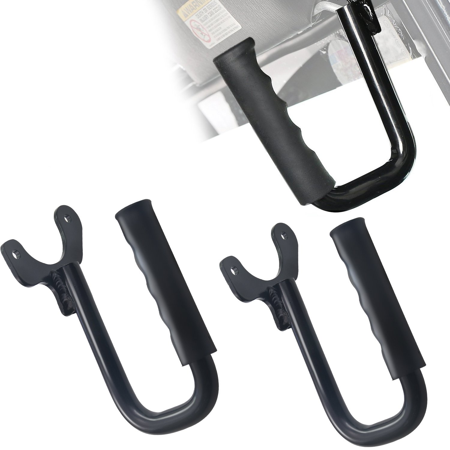 Matte Black Front & Rear Grab Handles oll Bar Steel Grip Handles Kit