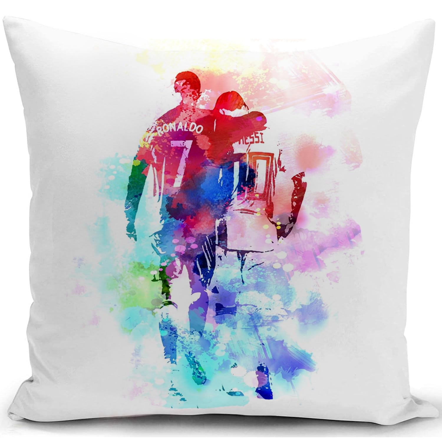 HUASHUZI Cushion cover Football Accessories Gifts for Girls Boys Boyfrind Gaming Decorations Throw Pillow Case Decor Home Livingroom Bedroom Couch Sofa 18"x18"(45x45cm)