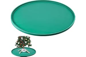 Dunkive 31 Inch Silicone Christmas Tree Mat, Heavy Duty Christmas Tree Floor Protector, Waterproof Under Floor Pad for Xmas Stand, Xmas Floor Mat(Green)