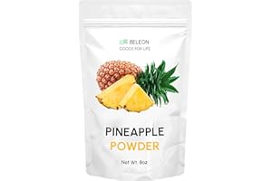 BELEON GOODS FOR LIFE Organic Pineapple Powder - Pure All Natural Pineapple Powder for Juice, Tea, Smoothies, Baking, Beverage, 8 oz
