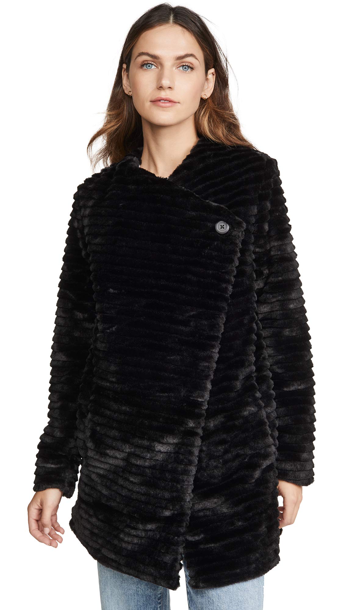 bb dakota faux fur jacket black
