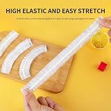 Siqian 150 Pack Food Covers Plastic Stretch Bowl Lids Kitchen Supplies view 3